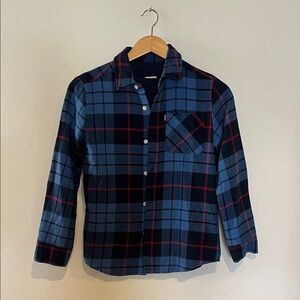 Levi’s Blue Plaid Button-Up Shirt with LS Thermal